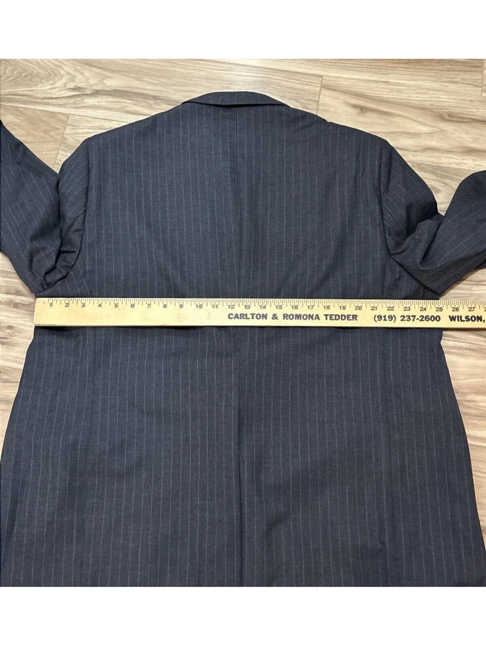 Joseph & Feiss 50 Regular 100%Wool Dark Gray Pin Stripe Blazer Jacket Business